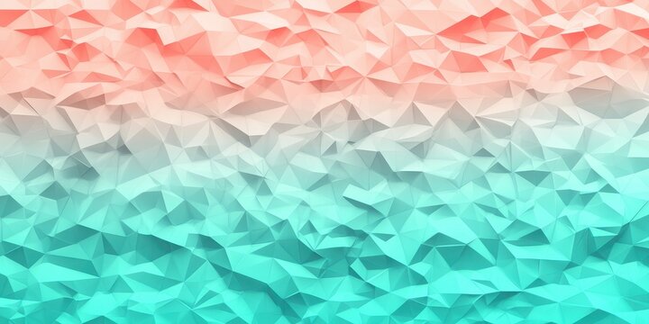 Abstract geometric background coral turquoise texture