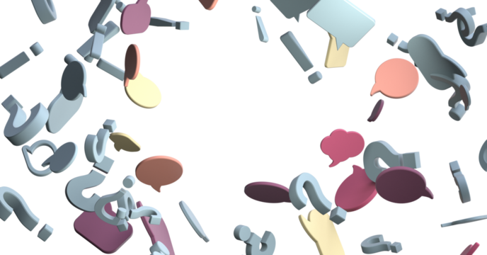 touching 3D rendering flying email icon with his fin