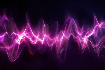 Colorful sound wave pattern creates a dynamic visual effect in a dark background setting