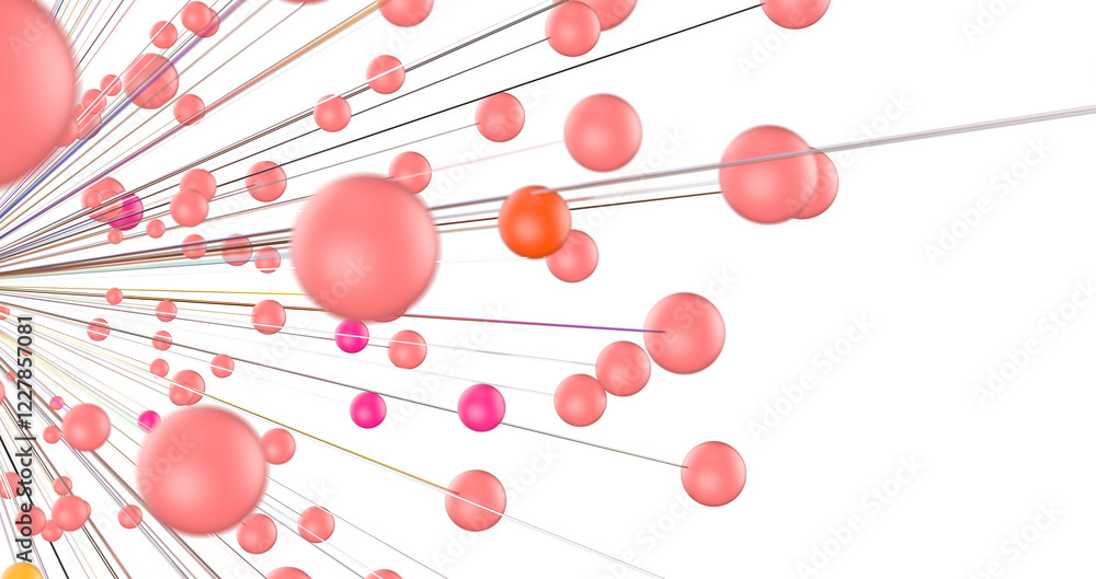 Poster network holding in hand 3d connection data