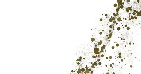 Shimmering Bliss: Mesmeric 3D Illustration Depicting Glistening gold Confetti