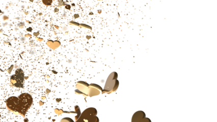 hearts on a pink background. 3d render illustration for advertising. Valentine's Day.