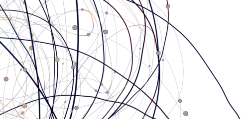 Global network. Blockchain. 3D illustration. Neural networks and artificial intelligence. Abstract