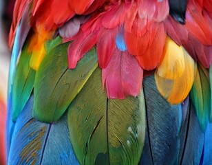 Fototapeta premium vibrant feathers create a stunning display of color and texture capturing the essence of celebration and artistic expression