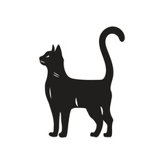 Cat Illustration Vector With White Background.