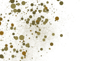 Shimmering Bliss: Mesmeric 3D Illustration Depicting Glistening gold Confetti
