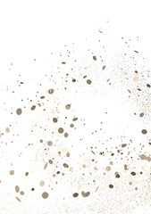 Cascading Celebration: Striking 3D Illustration Showcasing an Abundance of gold Confetti PNG