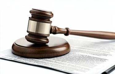 Justice in action court hammer over legal contract office setting image perspective ethical accountability