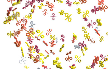 Blurred sale background.