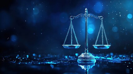 Ethereal justice gallery artistic rendering of court hammer and balance in digital art