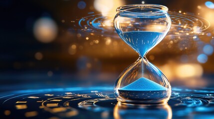Time's Passage: A Futuristic Hourglass