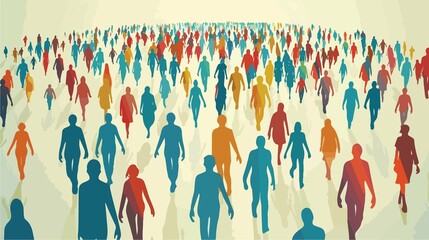 Diverse Activists People Movement Flat Vector Illustration