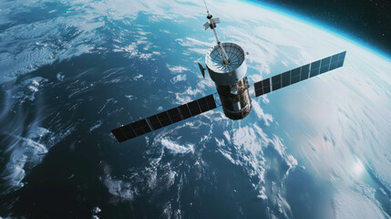 A satellite in space.