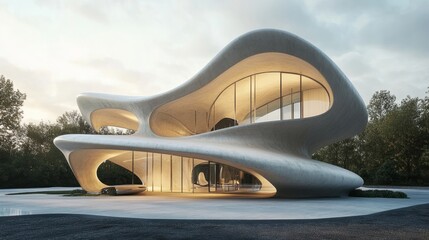 Futuristic Concrete Architectural Masterpiece: A Modern Home Design