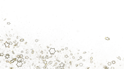 XMAS Stars - A gray whirlwind of golden snowflakes and stars. New