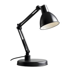 Desk lamp black modern light isolated on transparent background