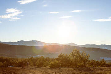 Sunrise Over Rolling Hills 