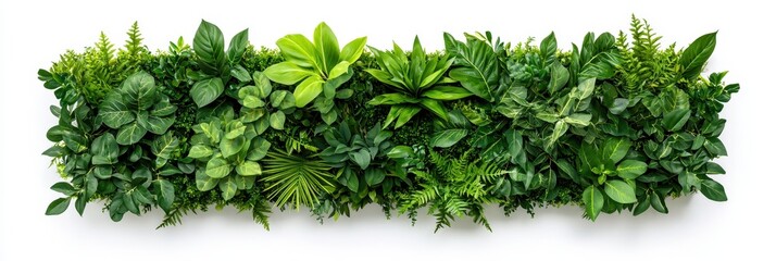 Naklejka premium Lush green plant arrangement indoor space botanical display vibrant environment top-down view nature concept