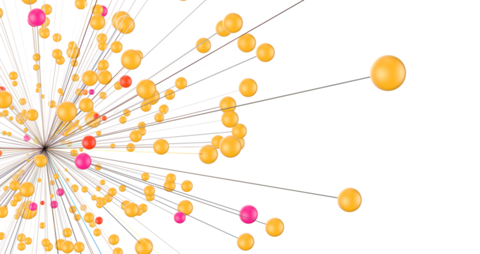 Global network. Blockchain. 3D illustration. Neural networks and artificial intelligence. Abstract