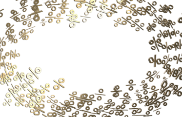 percent sign rain  percentage icon interest rate