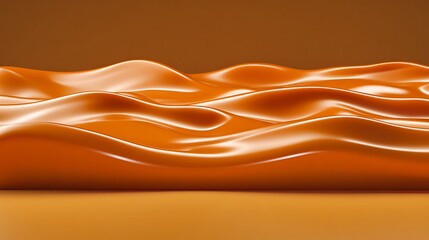 Fototapeta premium Abstract Caramel Liquid Waves Background Texture