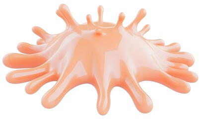 Obraz premium Peach juice splash, isolated, white background, advertising