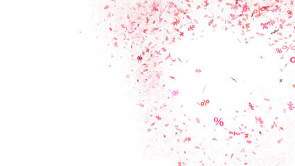 percent shopping digital in 3d. background