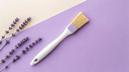 Pi Day Pastry Brush with a Soft Lavender Gradient