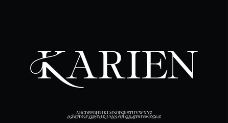 Elegant font alphabet logo. Typography Beauty fashion luxury classic letters serif fonts decorative wedding vintage retro logos. vector illustration
