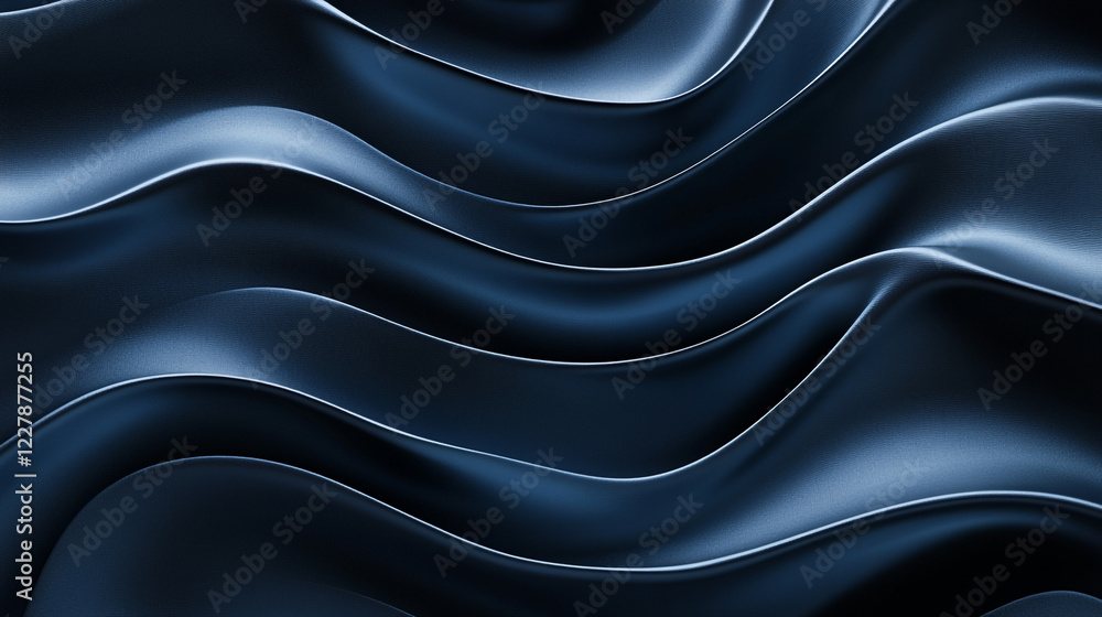 Poster abstract wave patterns in dark shades create a fluid texture in a modern design