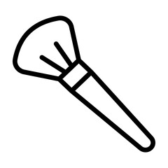 Blush Brush Vector Line Icon Design