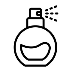 Perfume Bottle Vector Line Icon Design