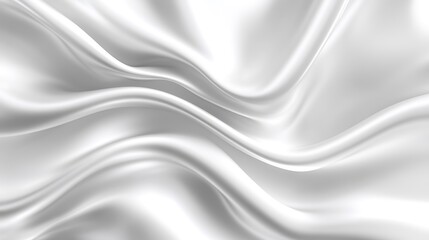 Fototapeta premium Elegant Draped White Silk Fabric Texture