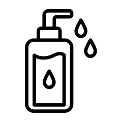 Body Lotion Vector Line Icon Design