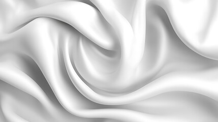 Obraz premium White Fabric Draped in Elegant Swirls and Curves