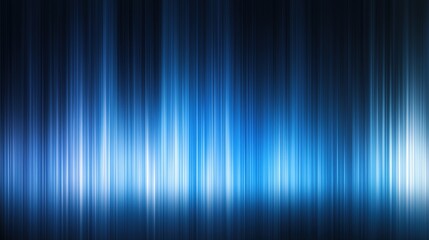 Abstract blue light streaks with vertical motion blur and gradient effect