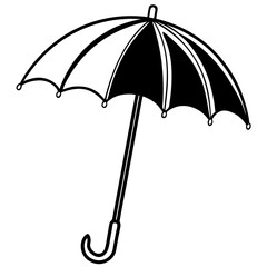 Obraz premium black umbrella isolated on white