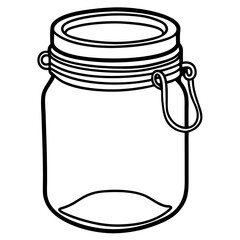 glass jar with a jam