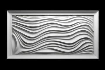 Creative Abstract Frame with Decorative Edge for Layer Masking - Use as Border with Black and White Artistic Design