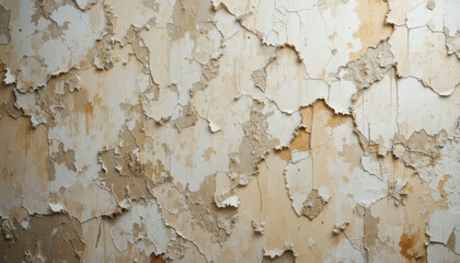 Obraz premium Peeling paint on a wall, showcasing decay and neglect.