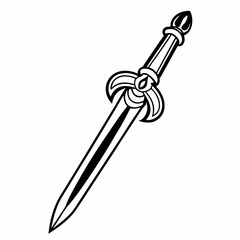 sword isolated on white background