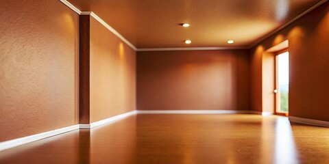 Fototapeta premium Empty Mocha Mousse Wall, Miniature Tilt-Shift Photography