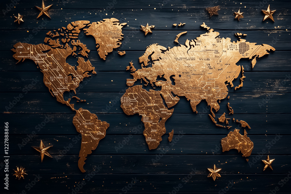 Poster a world map is depicted in a stylized design, showcasing detailed data lines that suggest connectivi