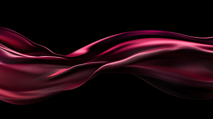 Flowing fabric creates a vibrant visual effect with shades of red and black