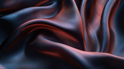 Fototapeta premium Luxury Silk Fabric with Elegant Drapery and Rich Textures – Close-Up