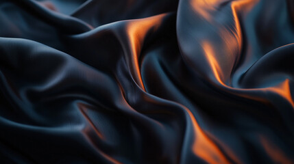 Obraz premium Luxury Silk Fabric with Elegant Drapery and Rich Textures – Close-Up