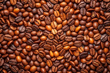 Fototapeta premium Endless Coffee Bean Pattern Background: Rich Brown and Beige Tones