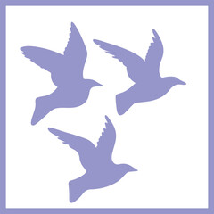 Fototapeta premium Vector illustration of a flying dove, a symbol of peace and freedom