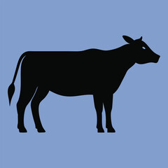 cow silhouette vector design