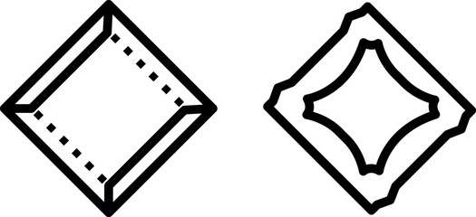 Handkerchief Vector Icon Set – Personal Care and Textile Icons